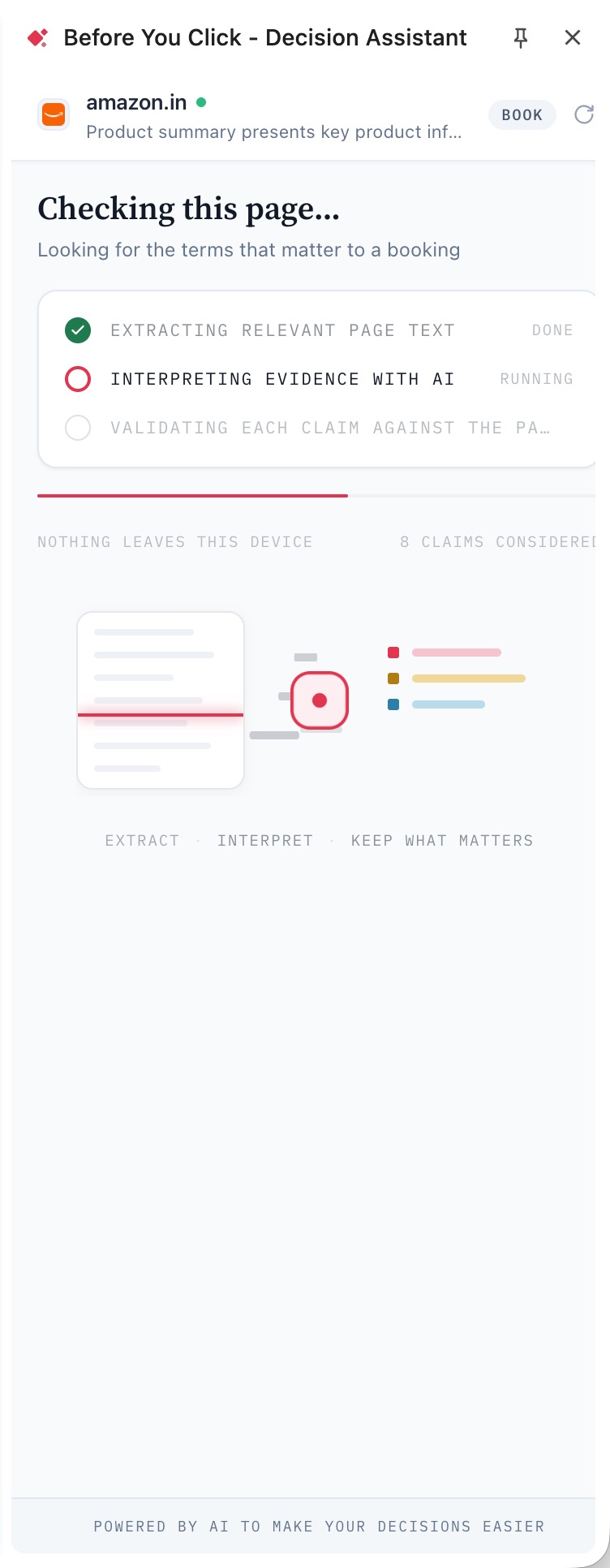 Panel analyzing a page